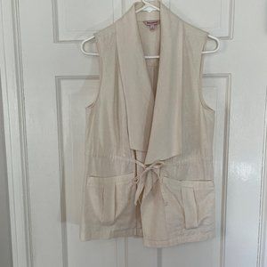 Juicy Couture Linen No Sleeve Jacket Size S